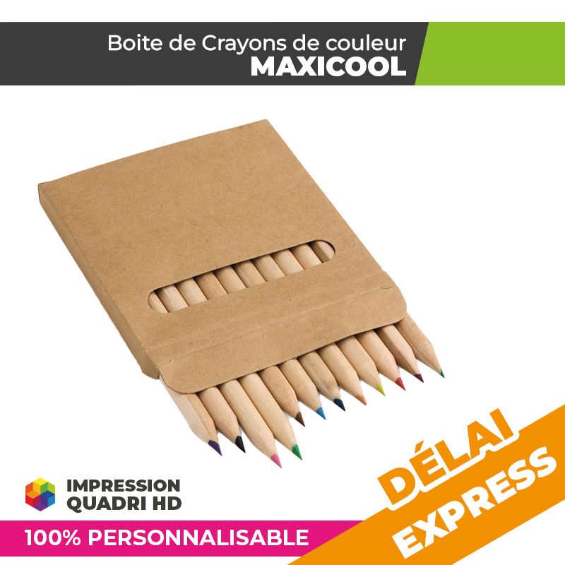 Boite de crayons de couleur Personnalisée | MAXICOOL