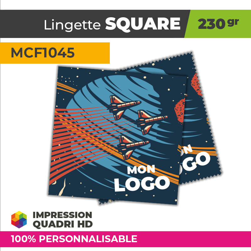 Lingette microfibre 230g carrée