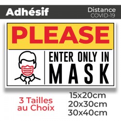 Adhesif- Covid-19_Enter only in Mask